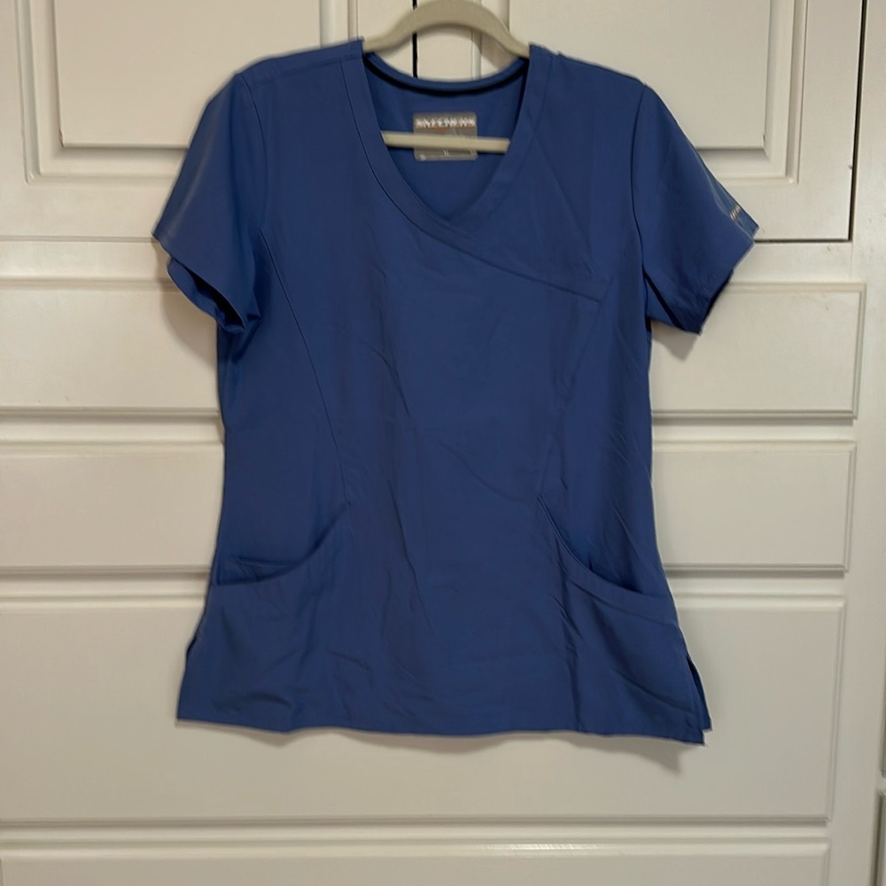 Skechers Women's Blue V-Neck Scrub Top
